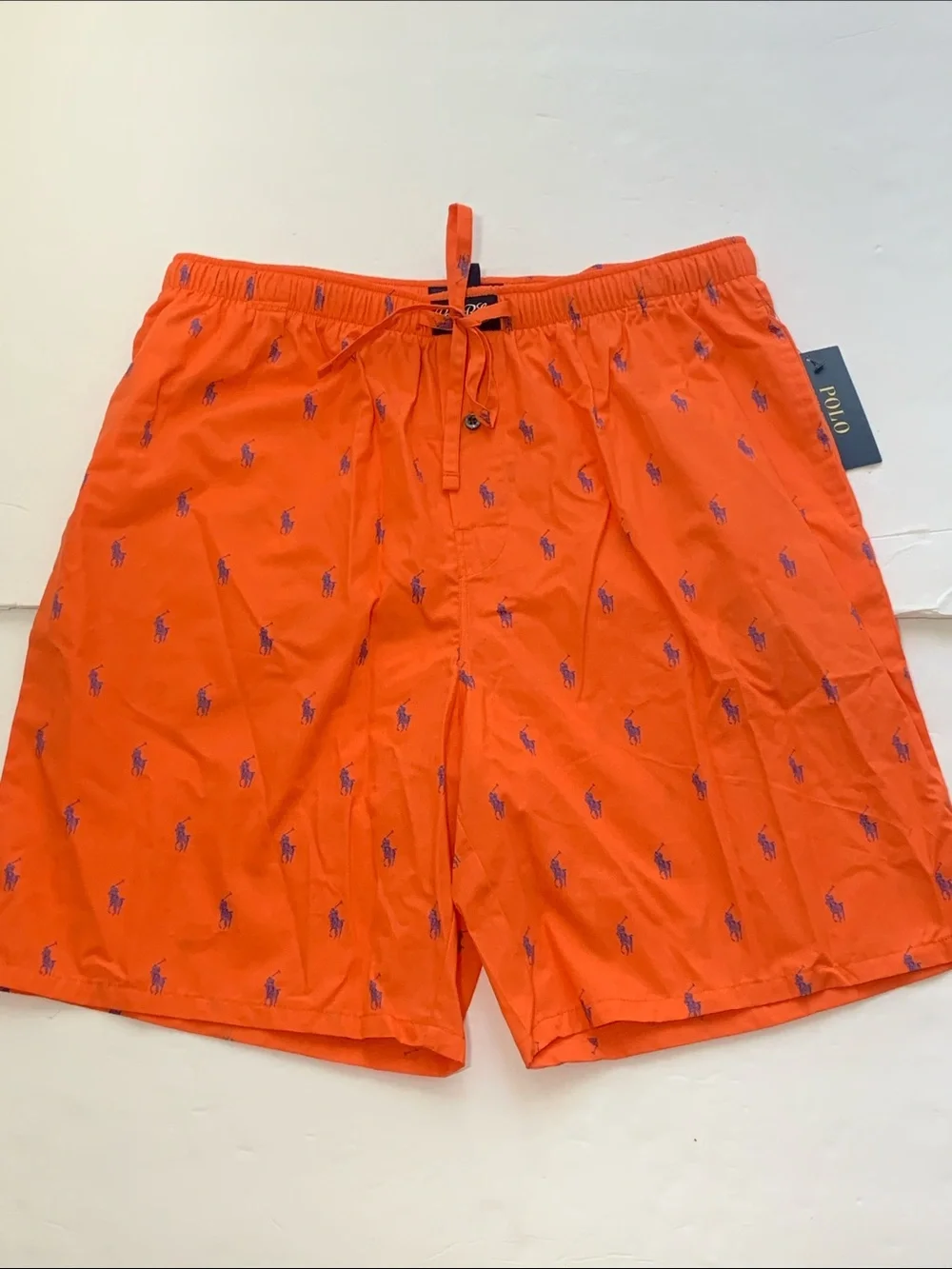 Polo Ralph Lauren Men’s Boxer Underwear Sz XL Polo Horse Shorts Orange NWT